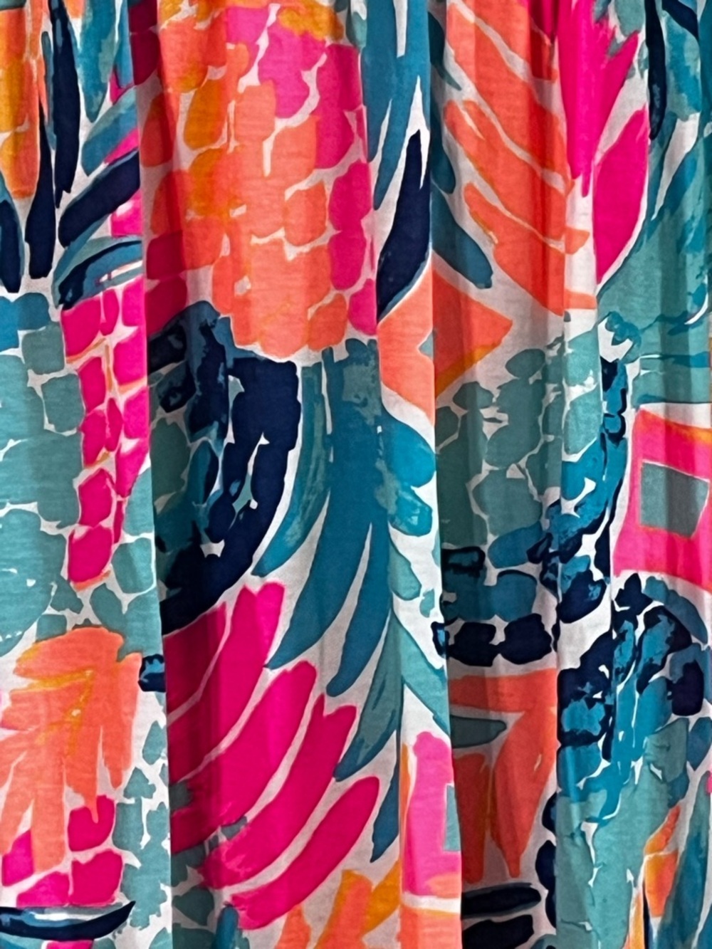 Girls Lilly Pulitzer Pineapple Ruffle Long Maxi Summer Dress XL 12-14 - Picture 5 of 8